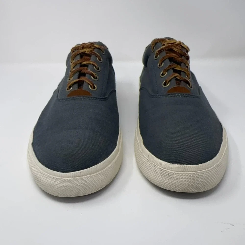Polo Ralph Lauren Vaughn Shoes Mens 11.5 Sneakers Blue Pony Leather Laces Preppy
